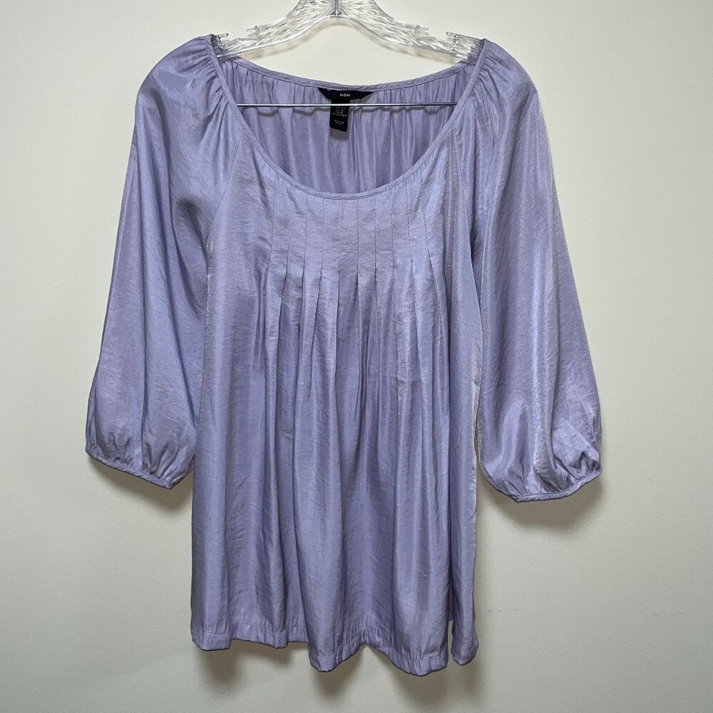 H&M Purple Flowy Blouse